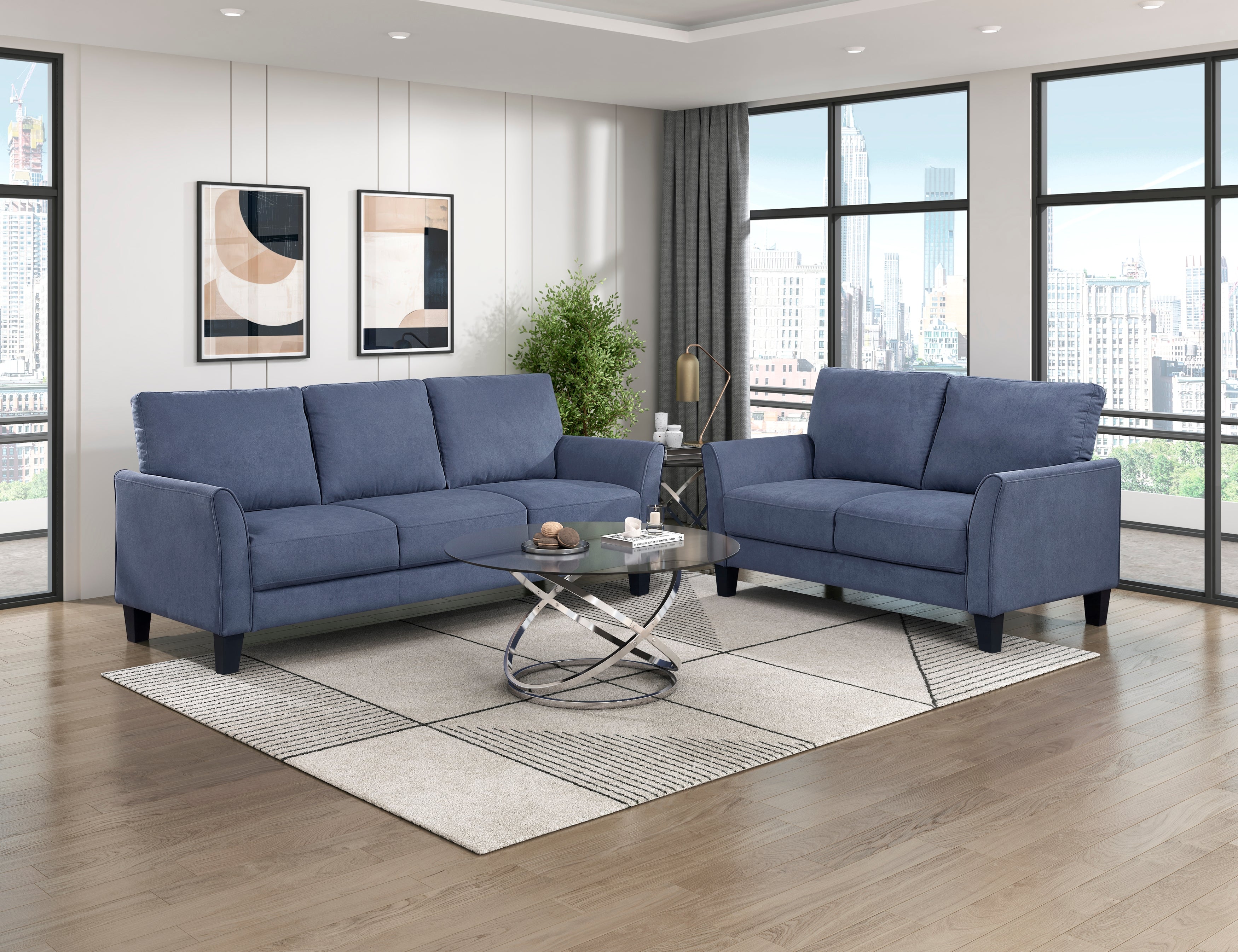 9519BUE-3 Sofa - 9519BUE-3