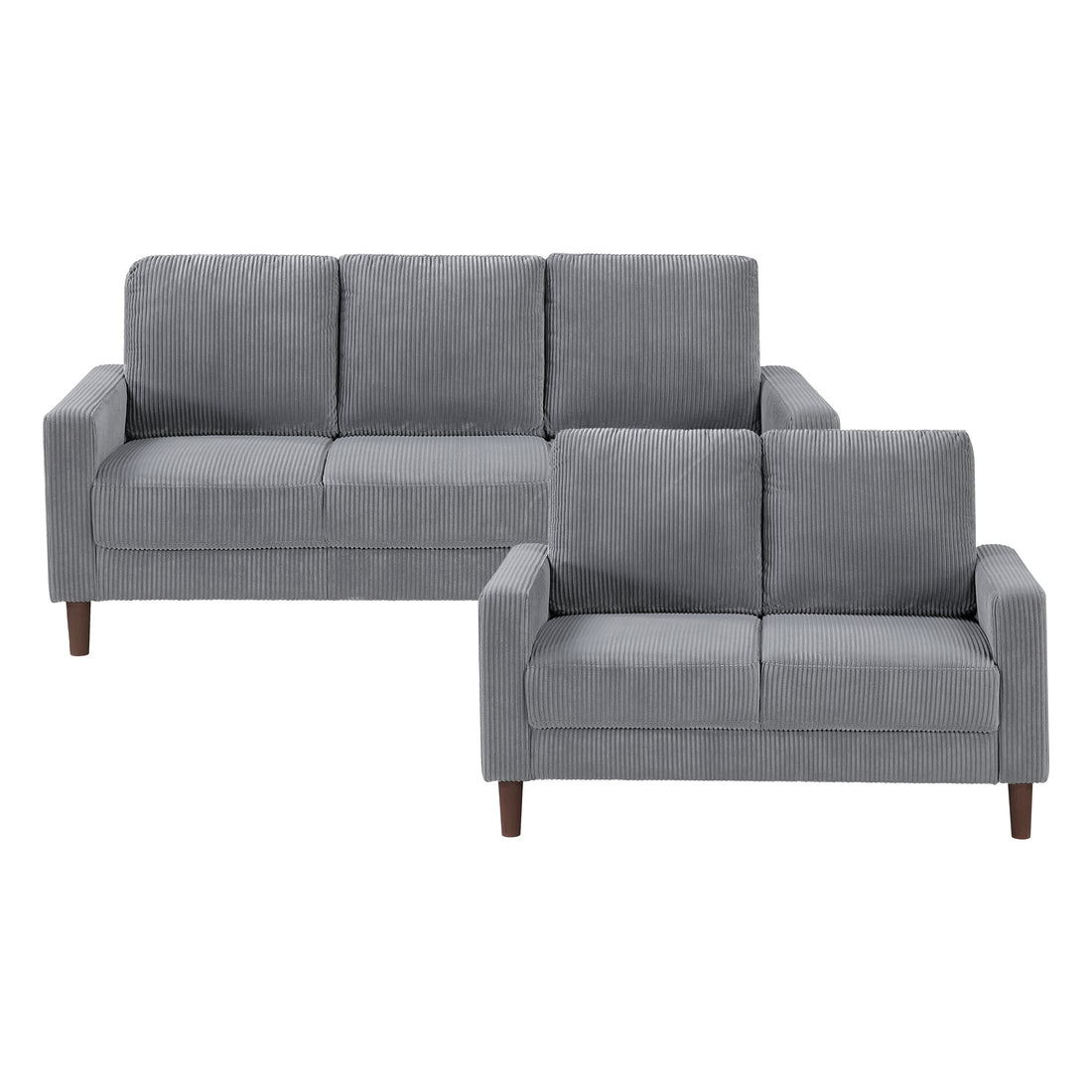 9520GRY*2 2pc Set: Sofa, Love - 9520GRY*2