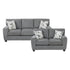 9538DGY*2 2pc Set: Sofa, Love - 9538DGY*2