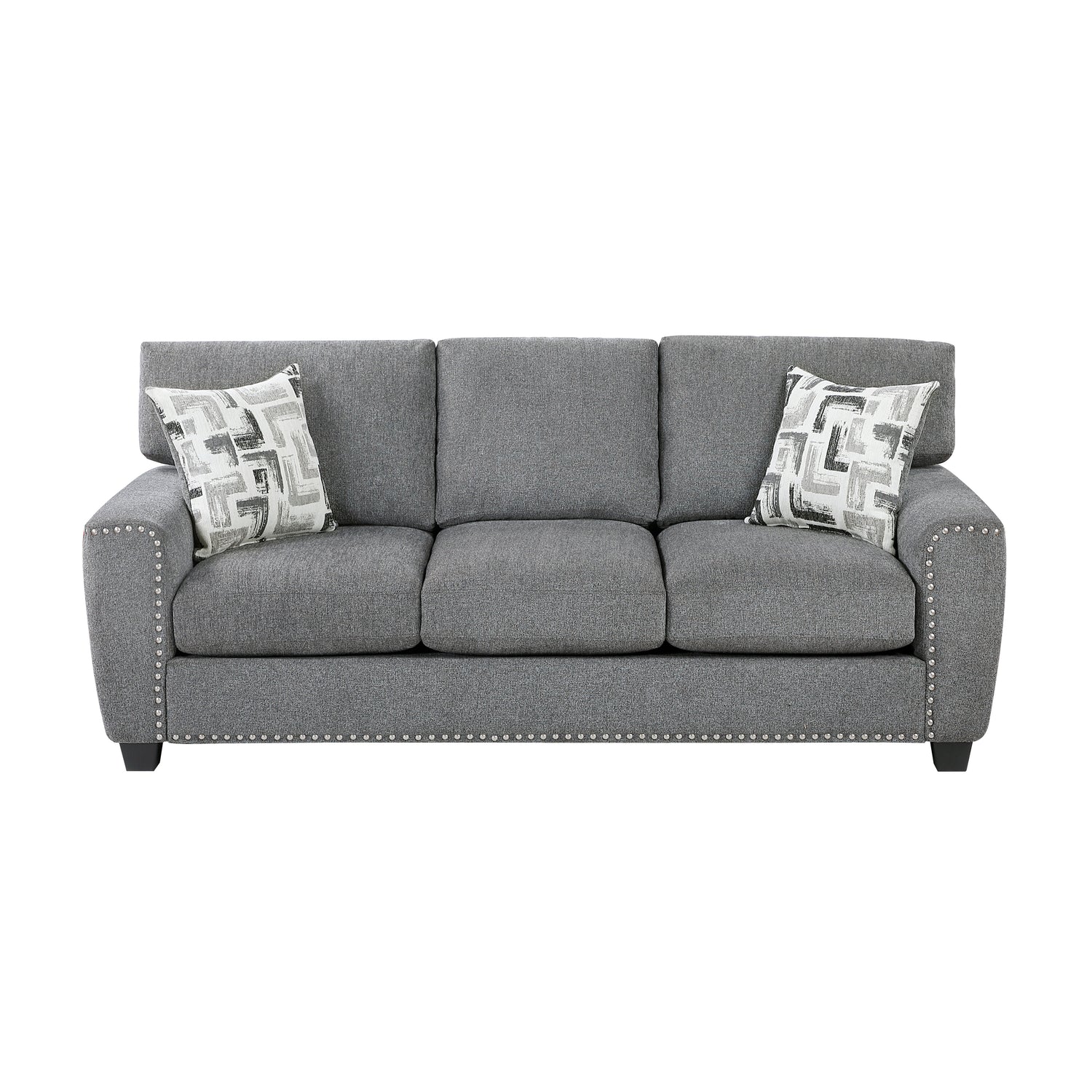 9538DGY*2 2pc Set: Sofa, Love - 9538DGY*2
