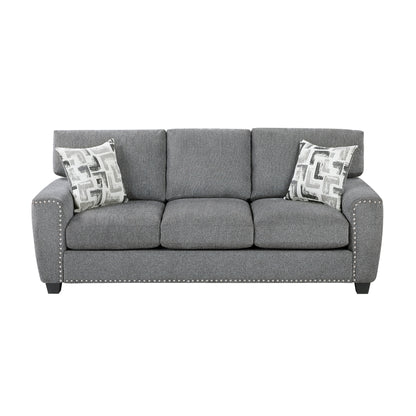 9538DGY*2 2pc Set: Sofa, Love - 9538DGY*2