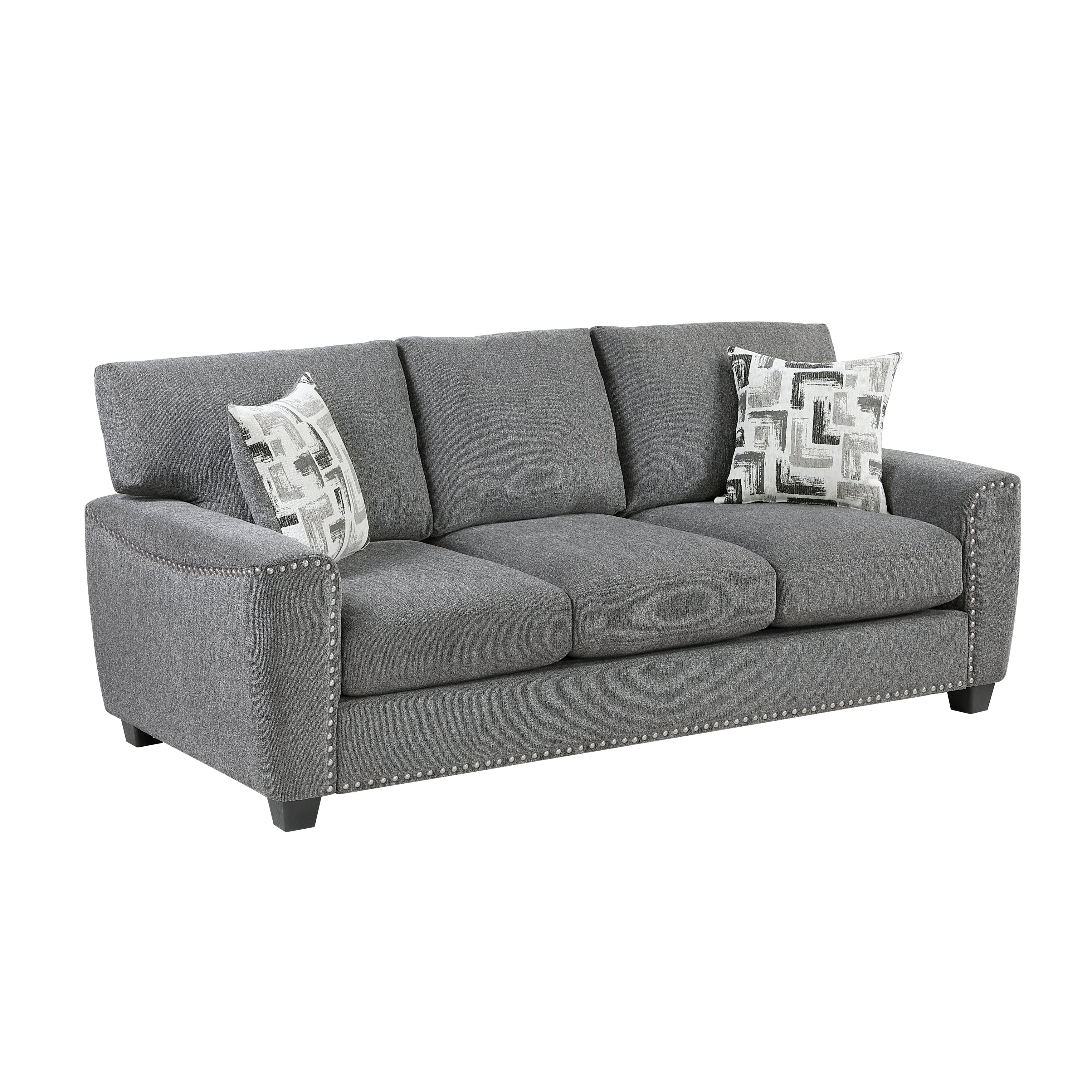 9538DGY*2 2pc Set: Sofa, Love - 9538DGY*2