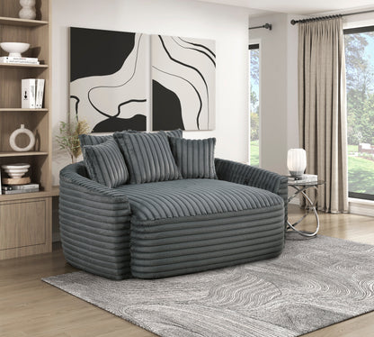 9539DGY-5* (2)Oversized Chaise Lounge - 9539DGY-5*