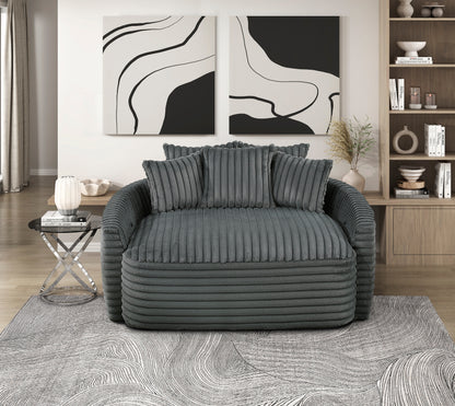 9539DGY-5* (2)Oversized Chaise Lounge - 9539DGY-5*