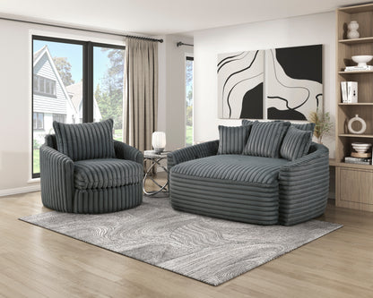 9539DGY-5* (2)Oversized Chaise Lounge - 9539DGY-5*