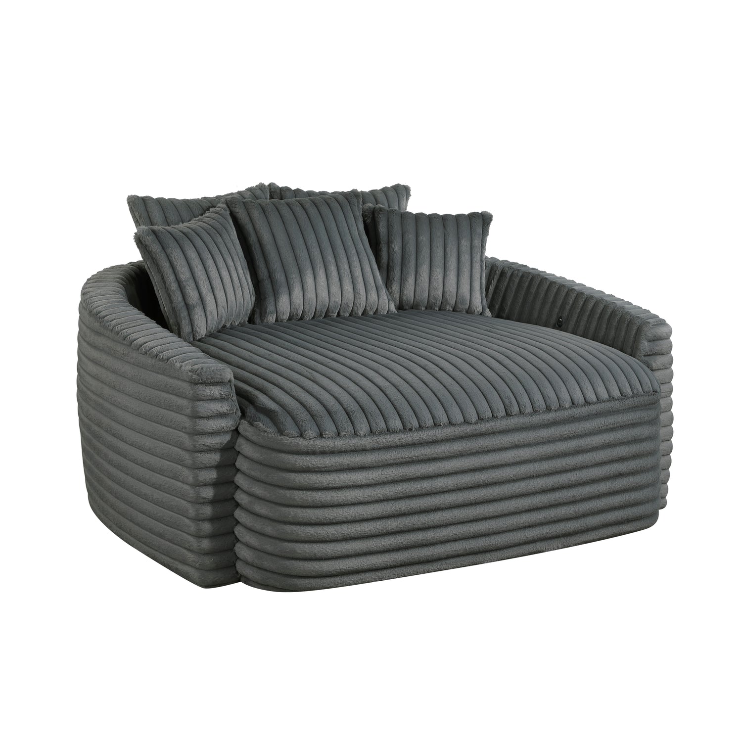9539DGY-5* (2)Oversized Chaise Lounge - 9539DGY-5*