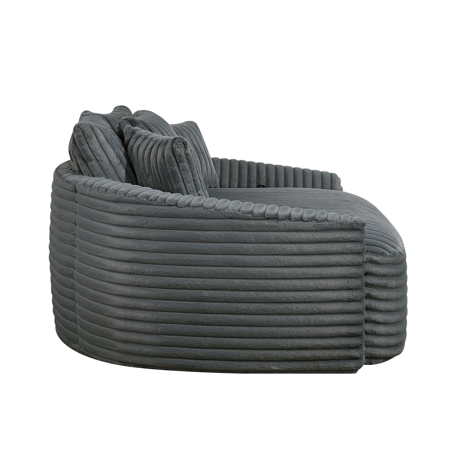 9539DGY-5* (2)Oversized Chaise Lounge - 9539DGY-5*