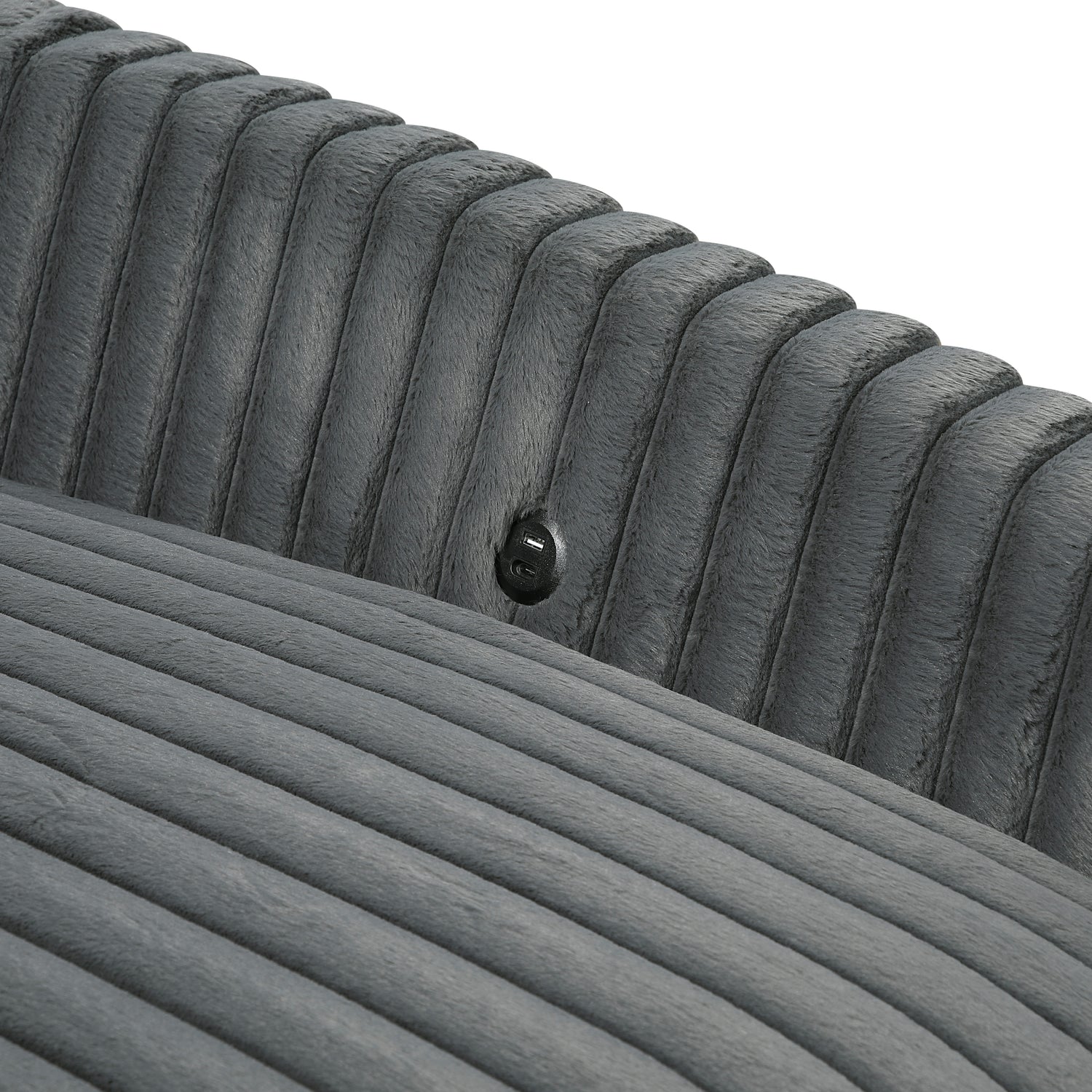 9539DGY-5* (2)Oversized Chaise Lounge - 9539DGY-5*