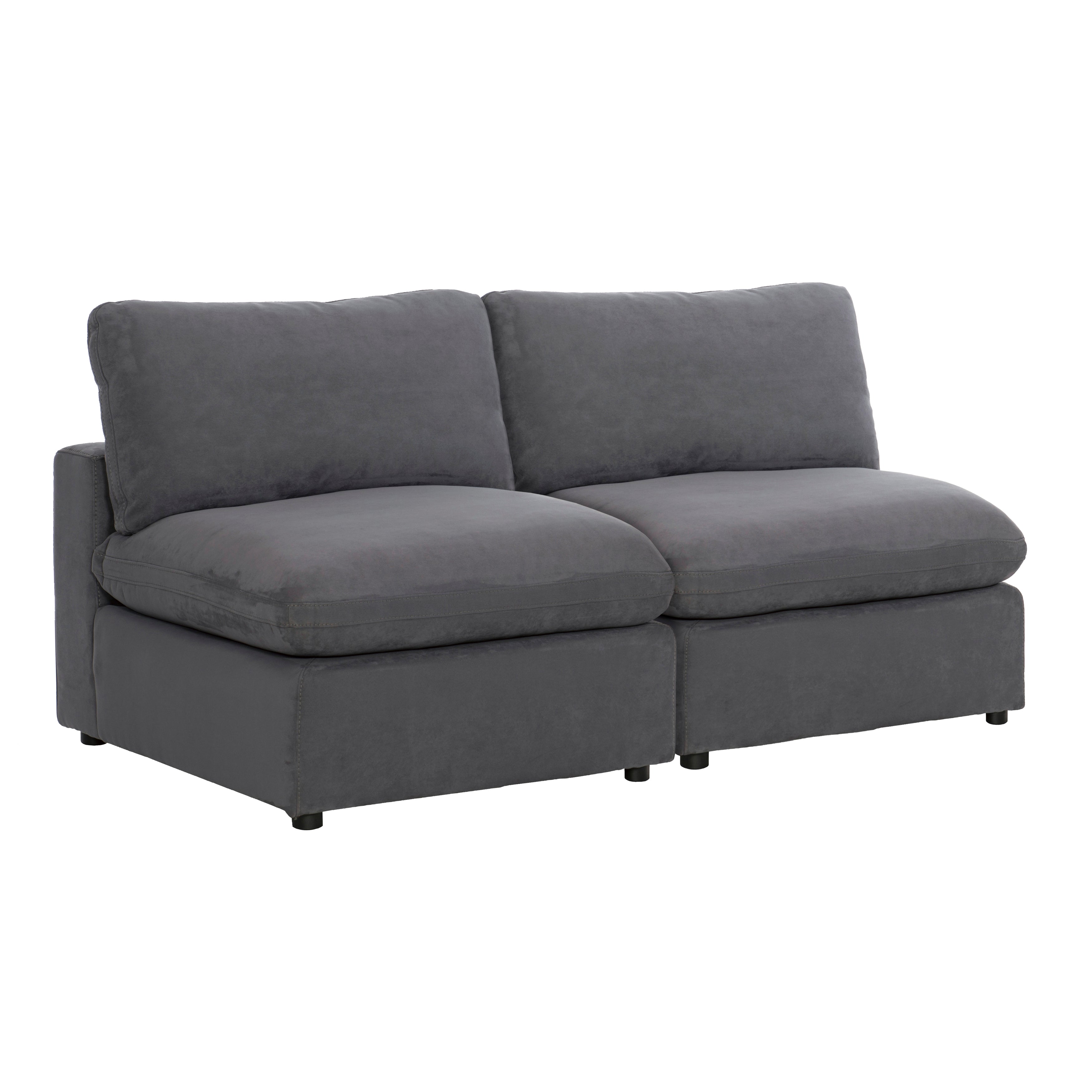 9546GY-2AC* (2)Armless Love Seat - 9546GY-2AC*