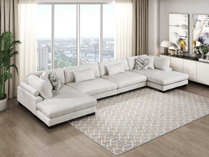 9555BEG*42AC2VC (4)4-Piece Modular Sectional with Chaise - 9555BEG*42AC2VC