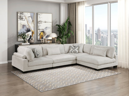 9555BEG*42CR2AC (4)4-Piece Modular Sectional - 9555BEG*42CR2AC