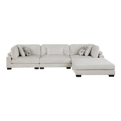 9555BEG*42CRACOT (4)4-Piece Modular Sectional with Ottoman - 9555BEG*42CRACOT