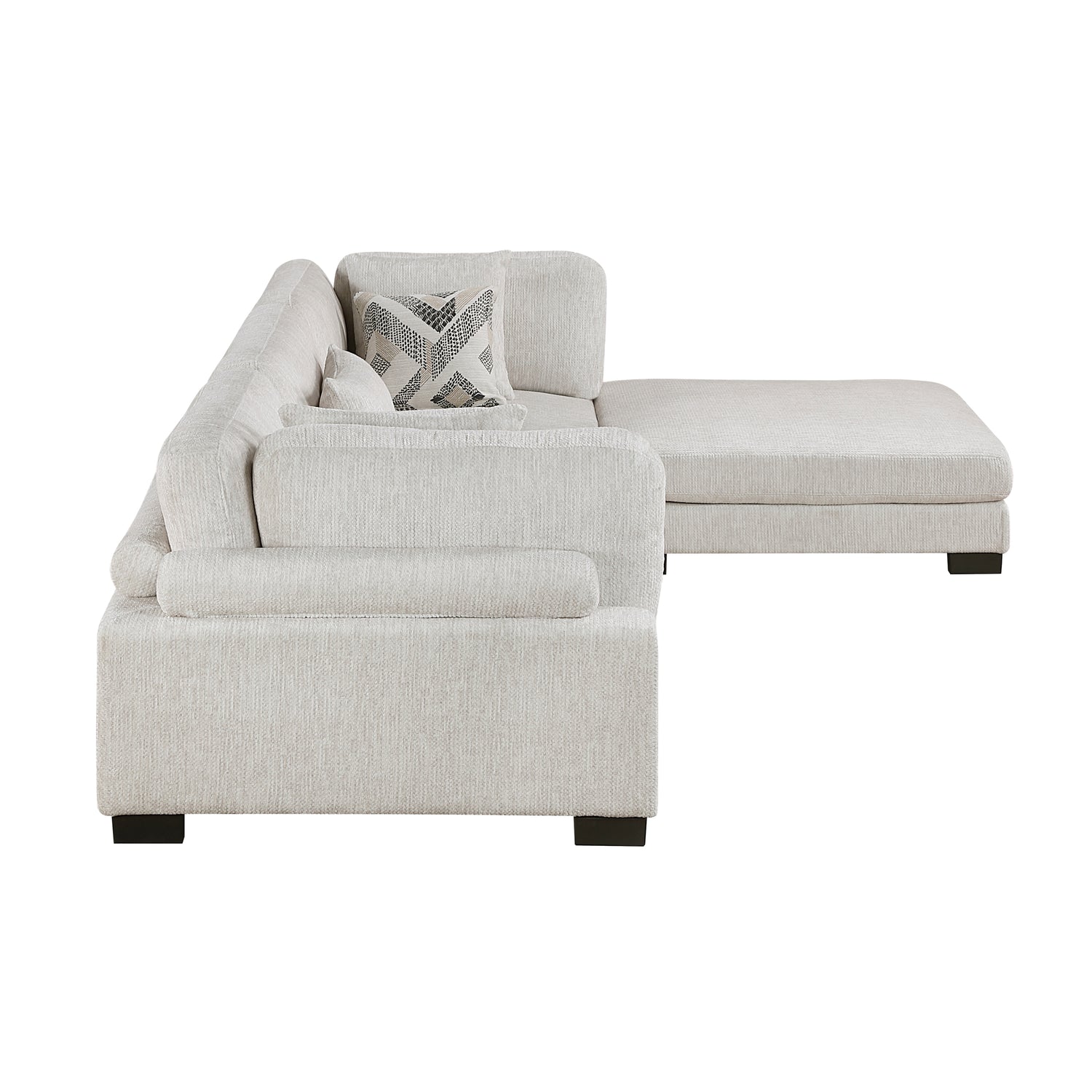 9555BEG*42CRACOT (4)4-Piece Modular Sectional with Ottoman - 9555BEG*42CRACOT