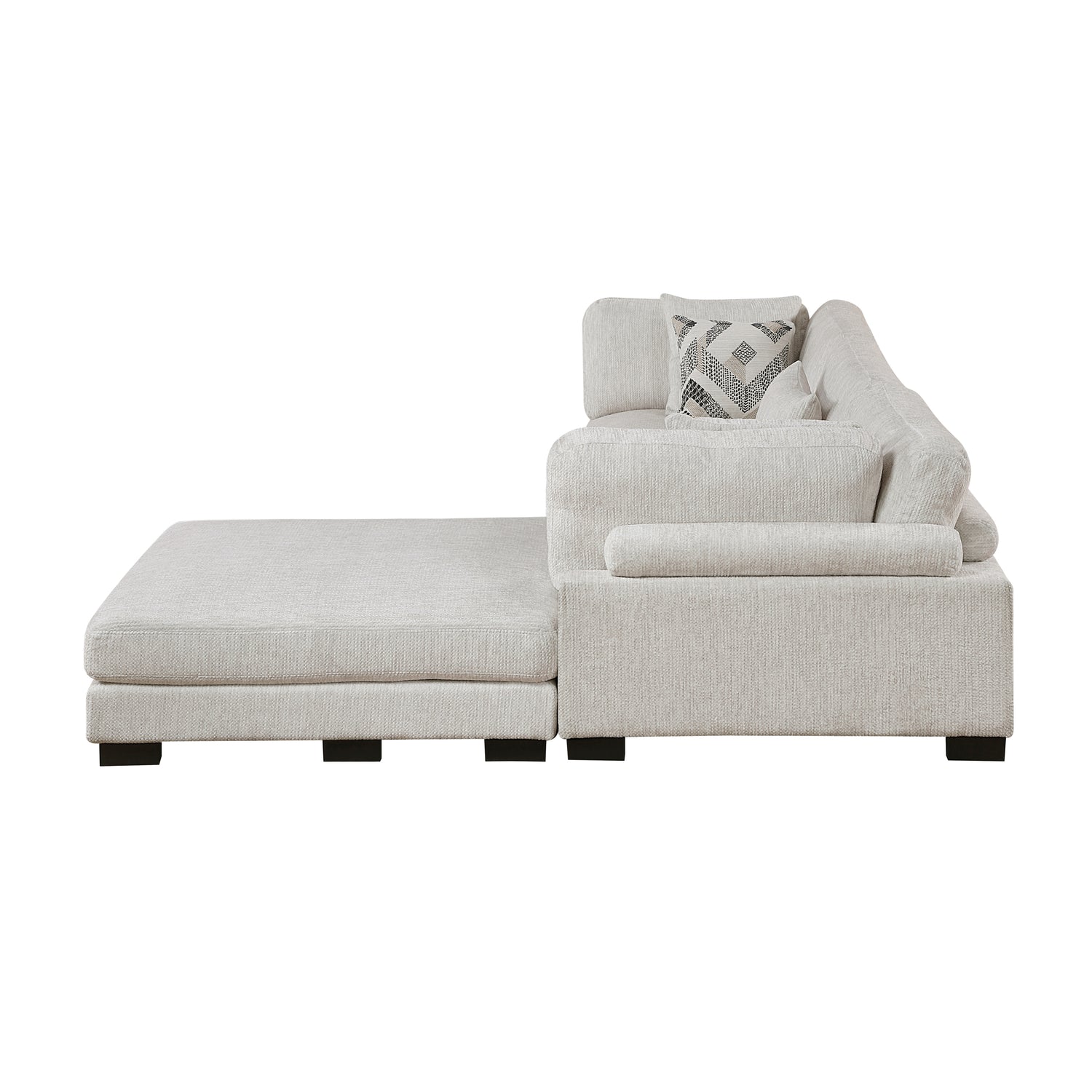 9555BEG*42CRACOT (4)4-Piece Modular Sectional with Ottoman - 9555BEG*42CRACOT