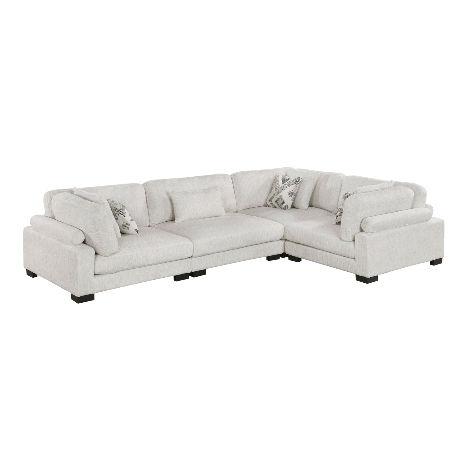 9555BEG*43CRAC (4)4-Piece Modular Sectional - 9555BEG*43CRAC