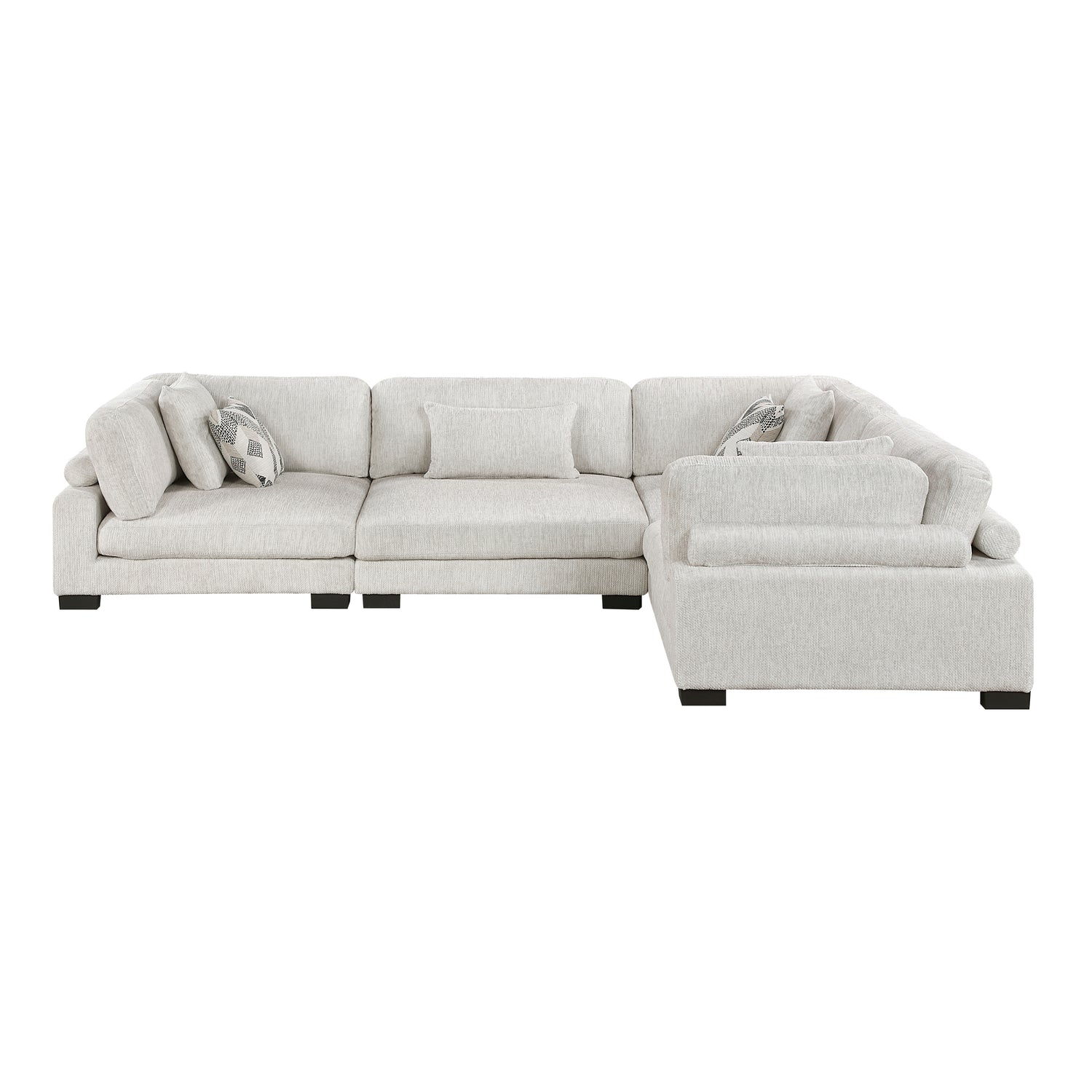 9555BEG*43CRAC (4)4-Piece Modular Sectional - 9555BEG*43CRAC
