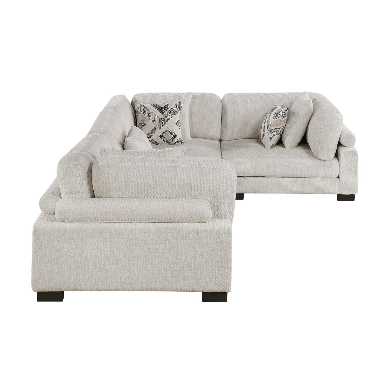 9555BEG*43CRAC (4)4-Piece Modular Sectional - 9555BEG*43CRAC