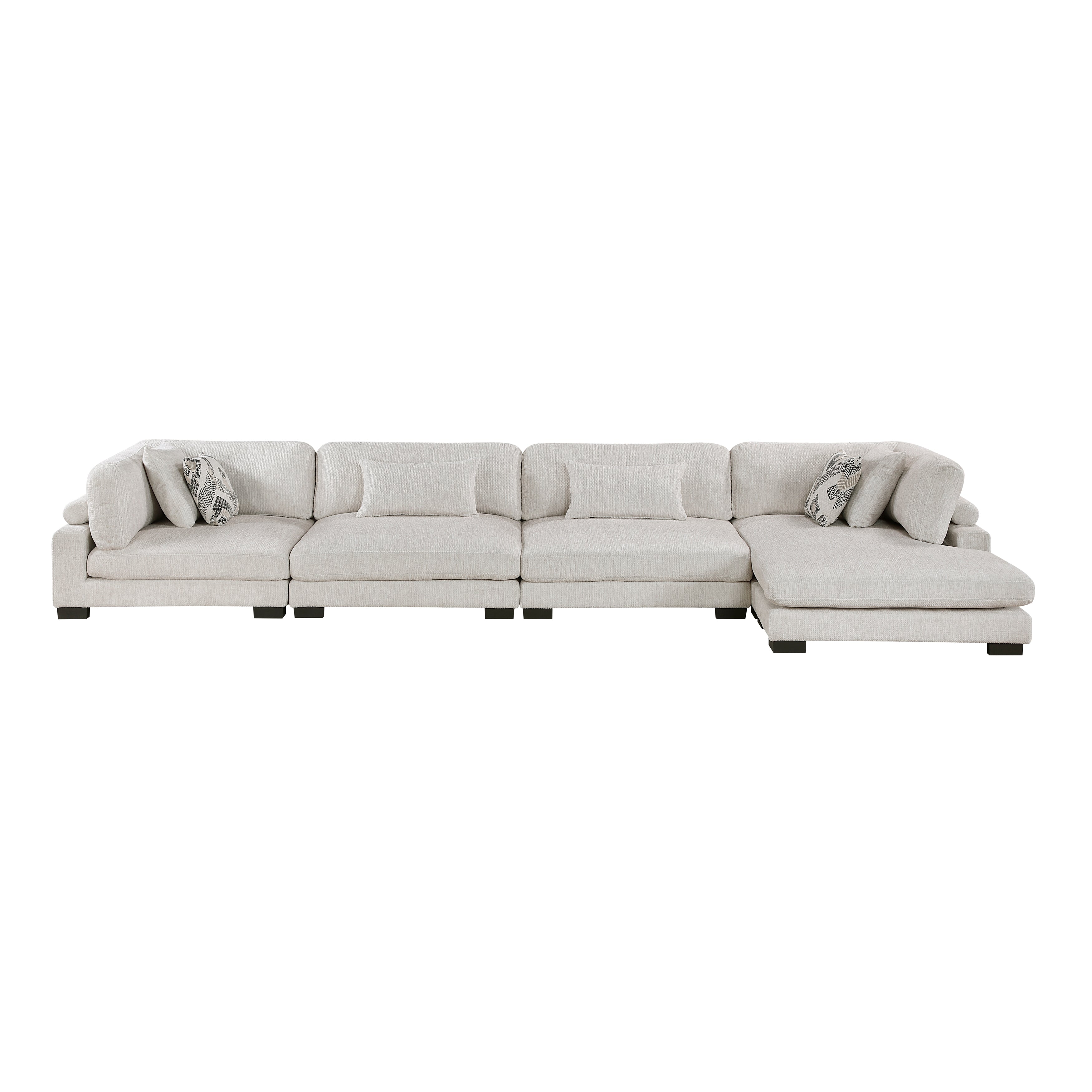 9555BEG*4CR2ACVC (4)4-Piece Modular Sectional with Chaise - 9555BEG*4CR2ACVC