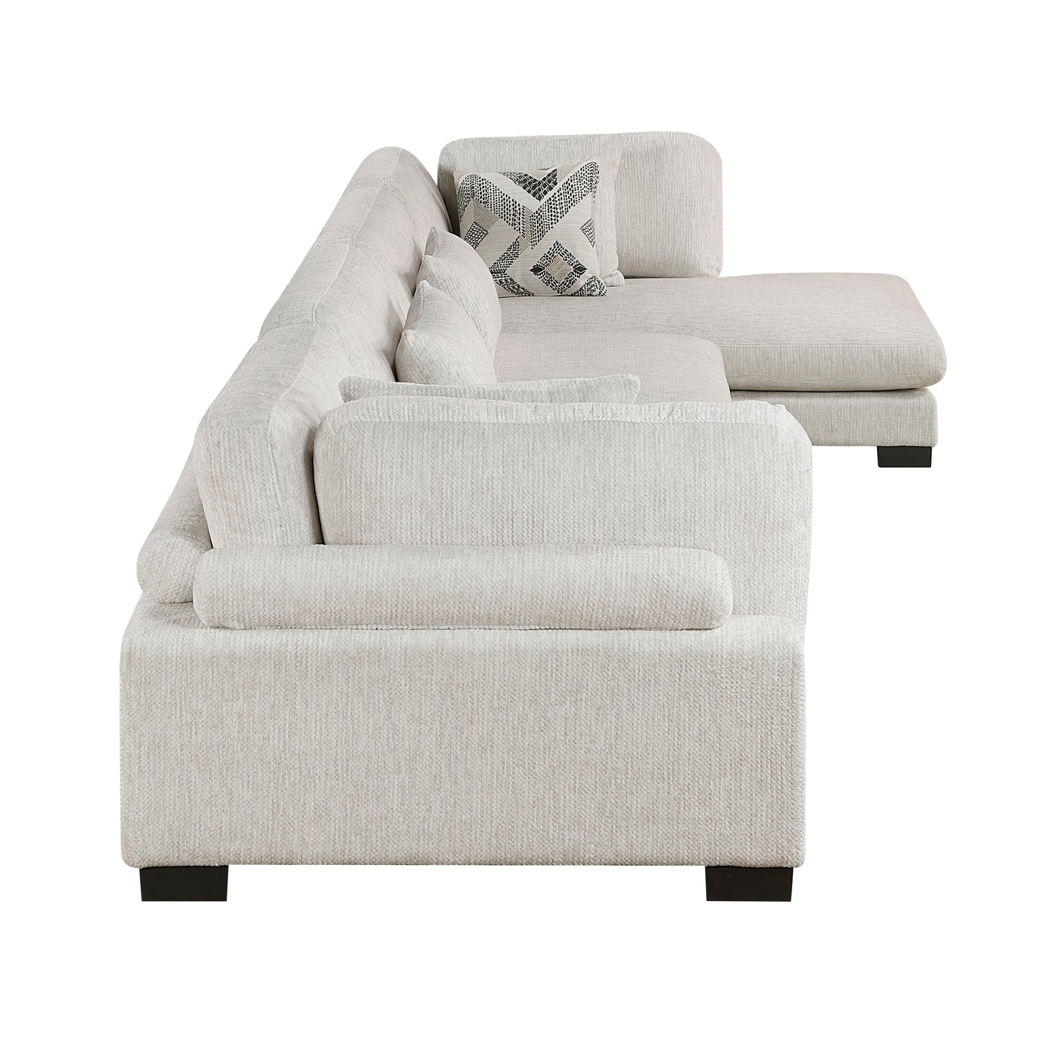 9555BEG*4CR2ACVC (4)4-Piece Modular Sectional with Chaise - 9555BEG*4CR2ACVC