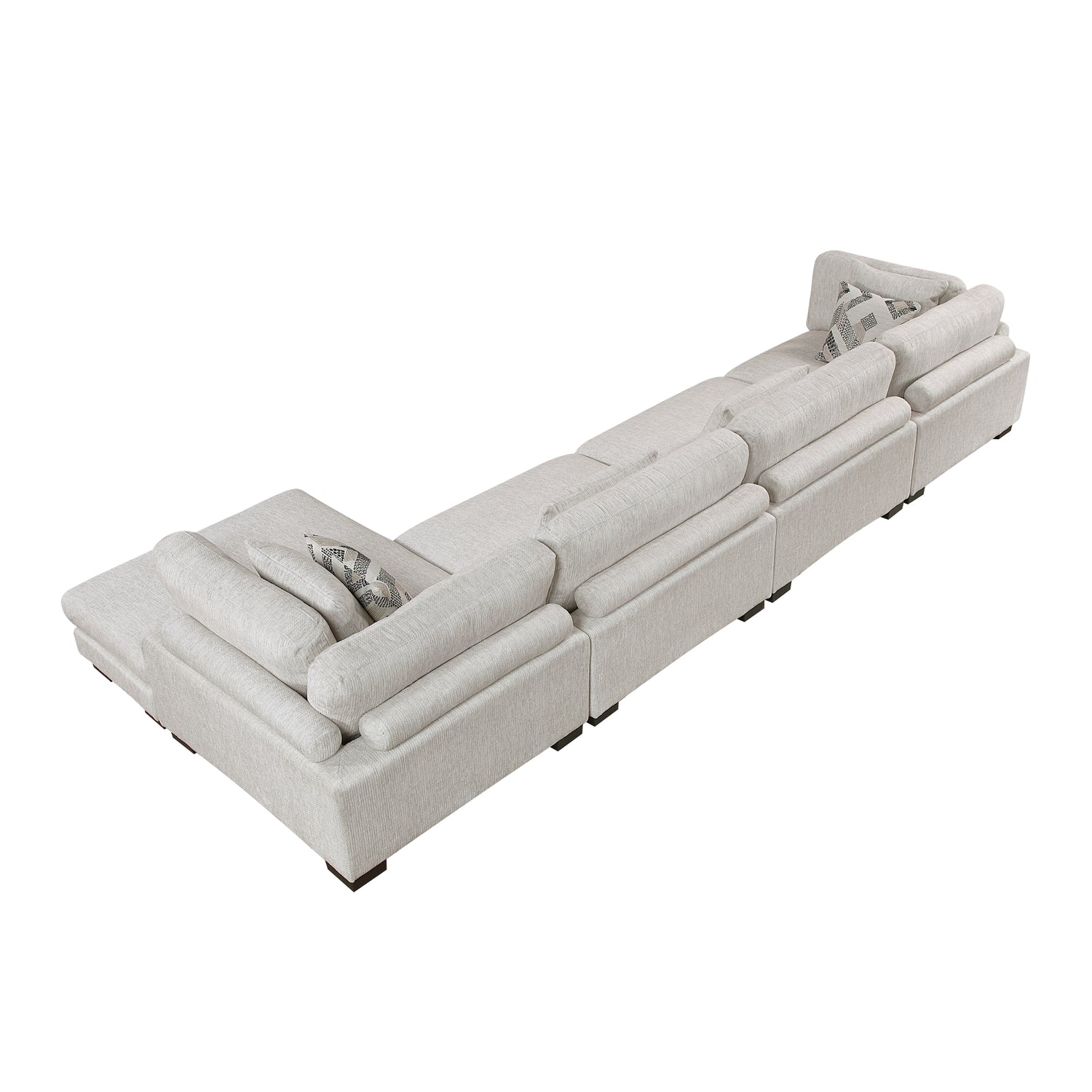 9555BEG*4CR2ACVC (4)4-Piece Modular Sectional with Chaise - 9555BEG*4CR2ACVC