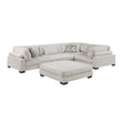 9555BEG*53CRACOT (5)5-Piece Modular Sectional with Ottoman - 9555BEG*53CRACOT