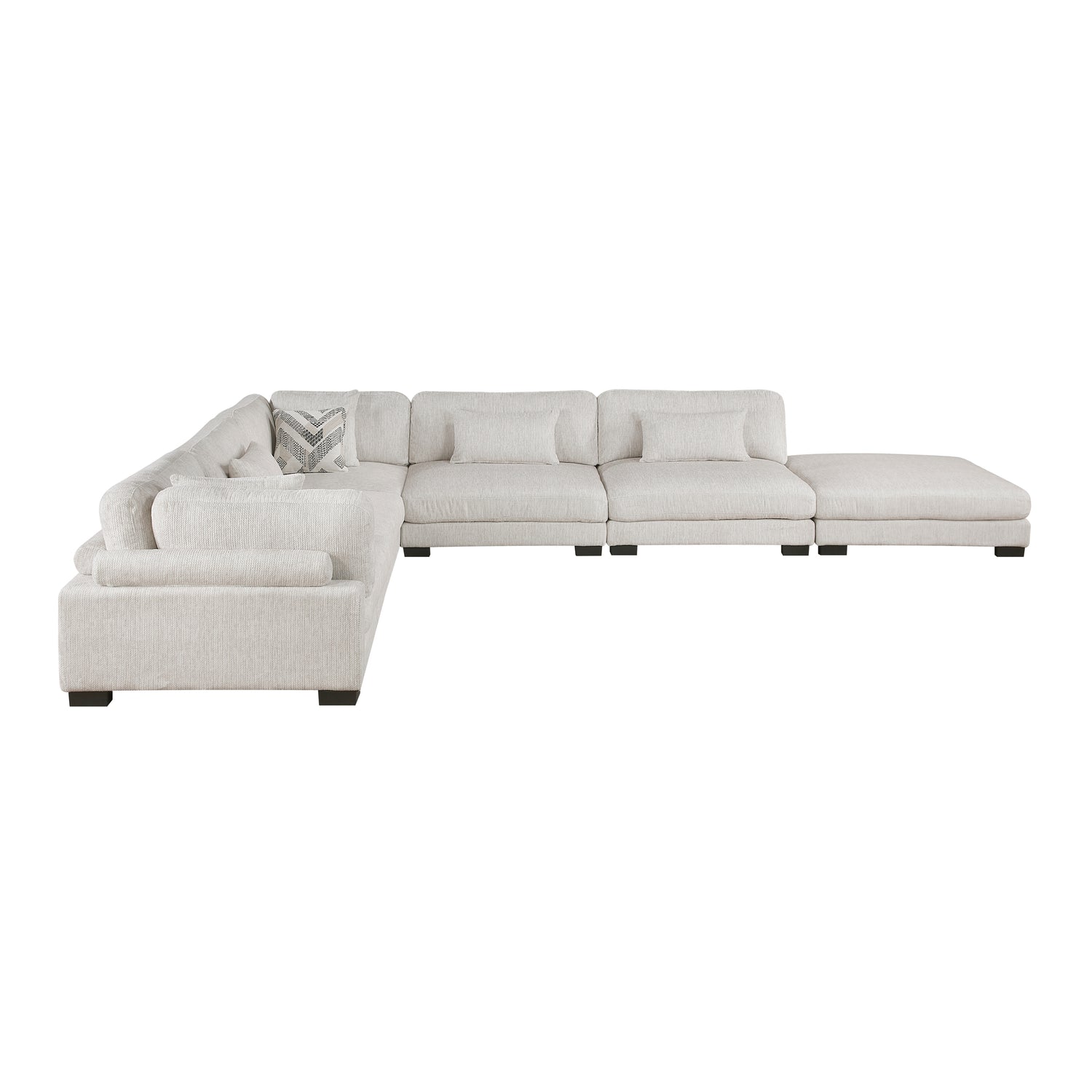 9555BEG*62CR3ACOT (6)6-Piece Modular Sectional with Ottoman - 9555BEG*62CR3ACOT