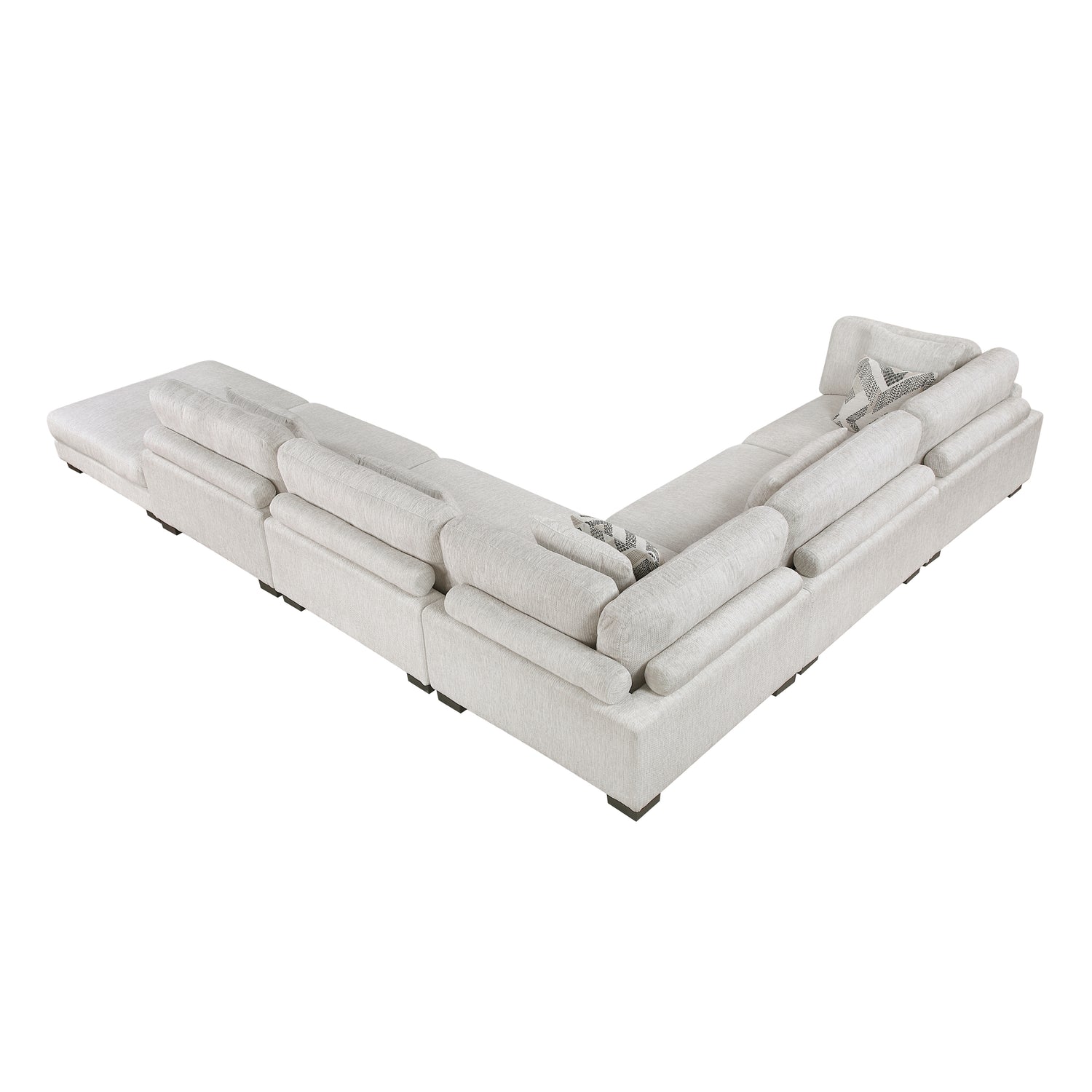 9555BEG*62CR3ACOT (6)6-Piece Modular Sectional with Ottoman - 9555BEG*62CR3ACOT