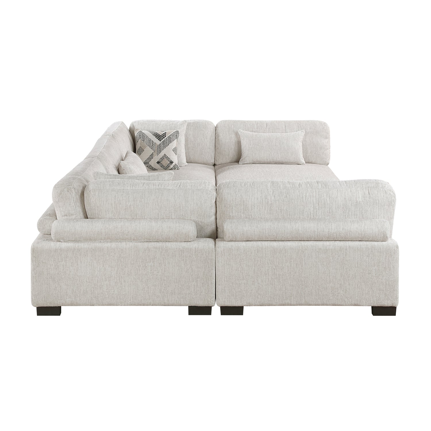 9555BEG*62CR3ACOT (6)6-Piece Modular Sectional with Ottoman - 9555BEG*62CR3ACOT