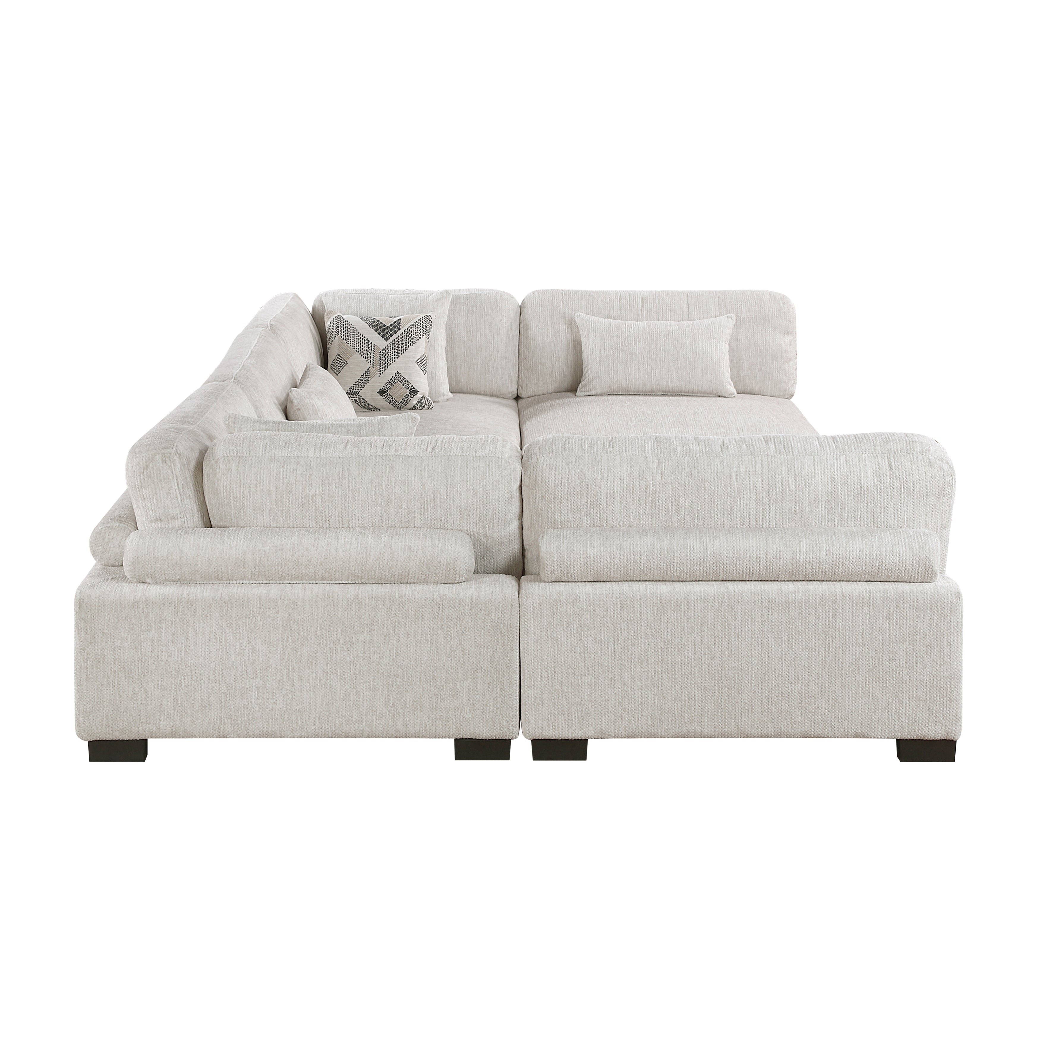 9555BEG*62CR3ACOT (6)6-Piece Modular Sectional with Ottoman - 9555BEG*62CR3ACOT