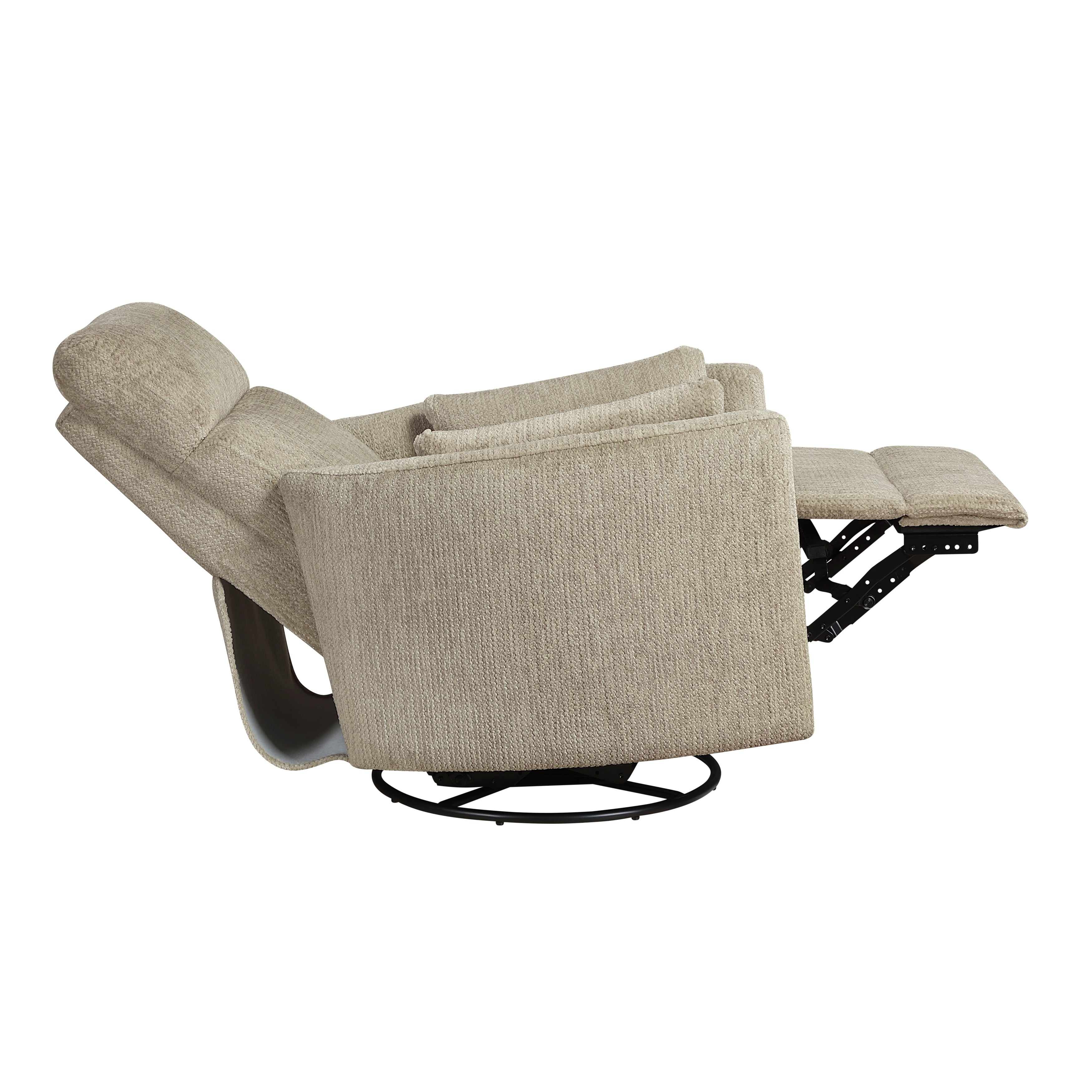 9555BRW-1SW Swivel Glider Reclining Chair - 9555BRW-1SW