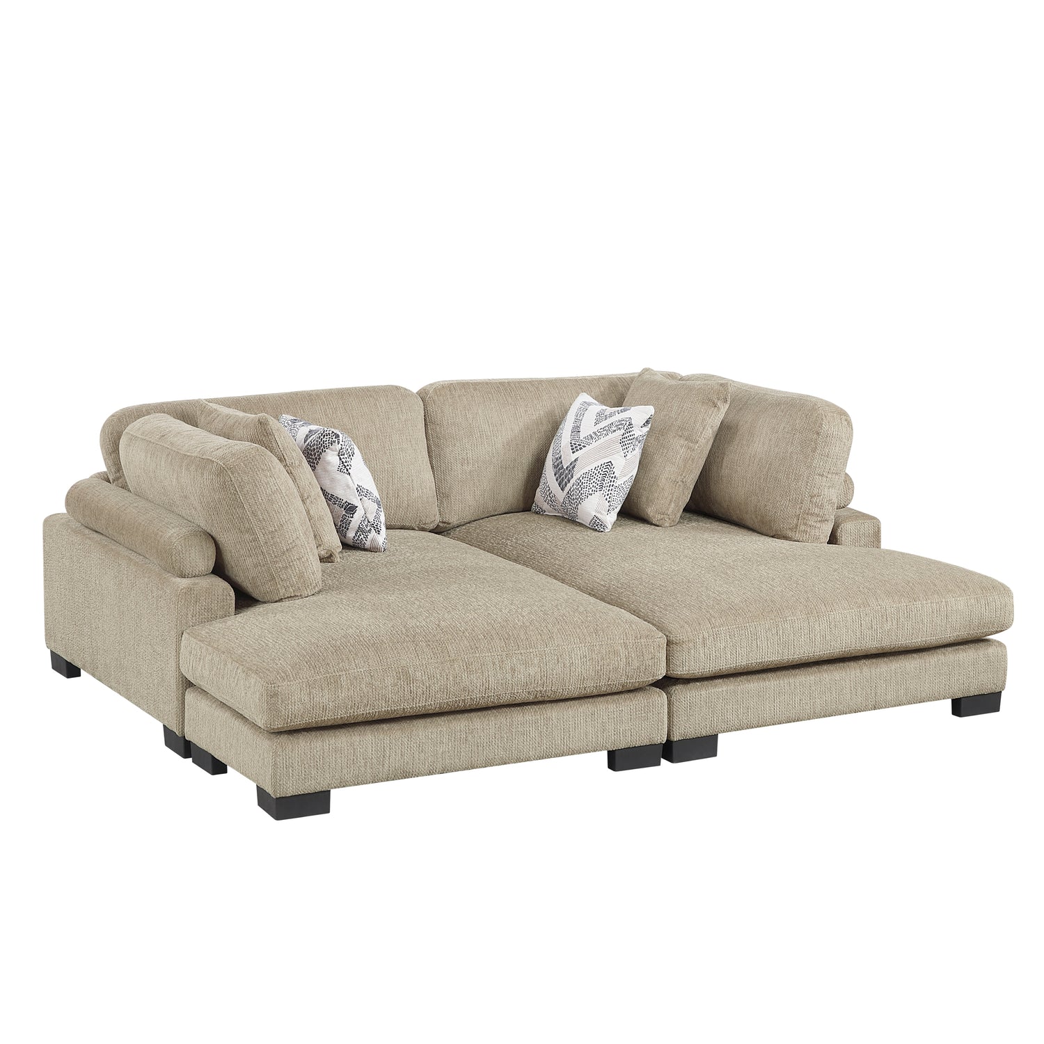 9555BRW*2VC (2)2-Piece Chaises - 9555BRW*2VC