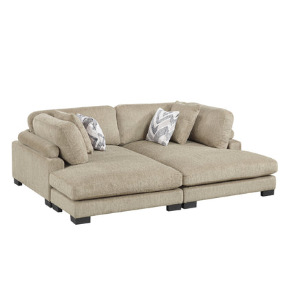 9555BRW*2VC (2)2-Piece Chaises - 9555BRW*2VC