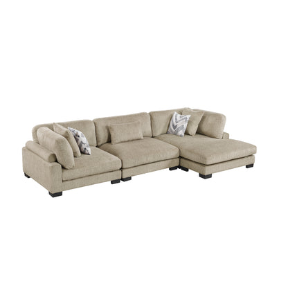 9555BRW*3CRACVC (3)3-Piece Modular Sectional with Chaise - 9555BRW*3CRACVC