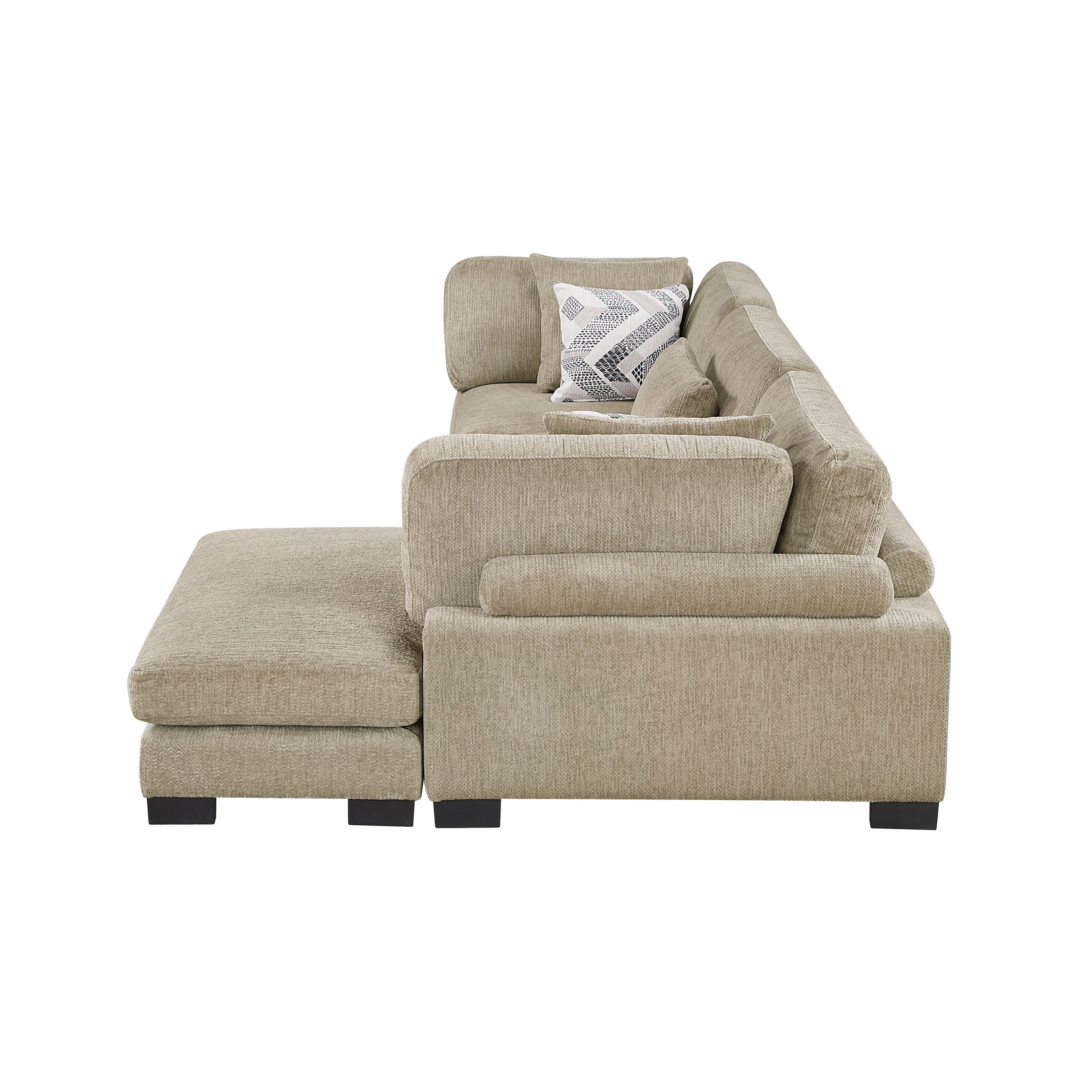9555BRW*3CRACVC (3)3-Piece Modular Sectional with Chaise - 9555BRW*3CRACVC