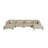 9555BRW*42AC2VC (4)4-Piece Modular Sectional with Chaise - 9555BRW*42AC2VC