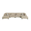 9555BRW*42AC2VC (4)4-Piece Modular Sectional with Chaise - 9555BRW*42AC2VC