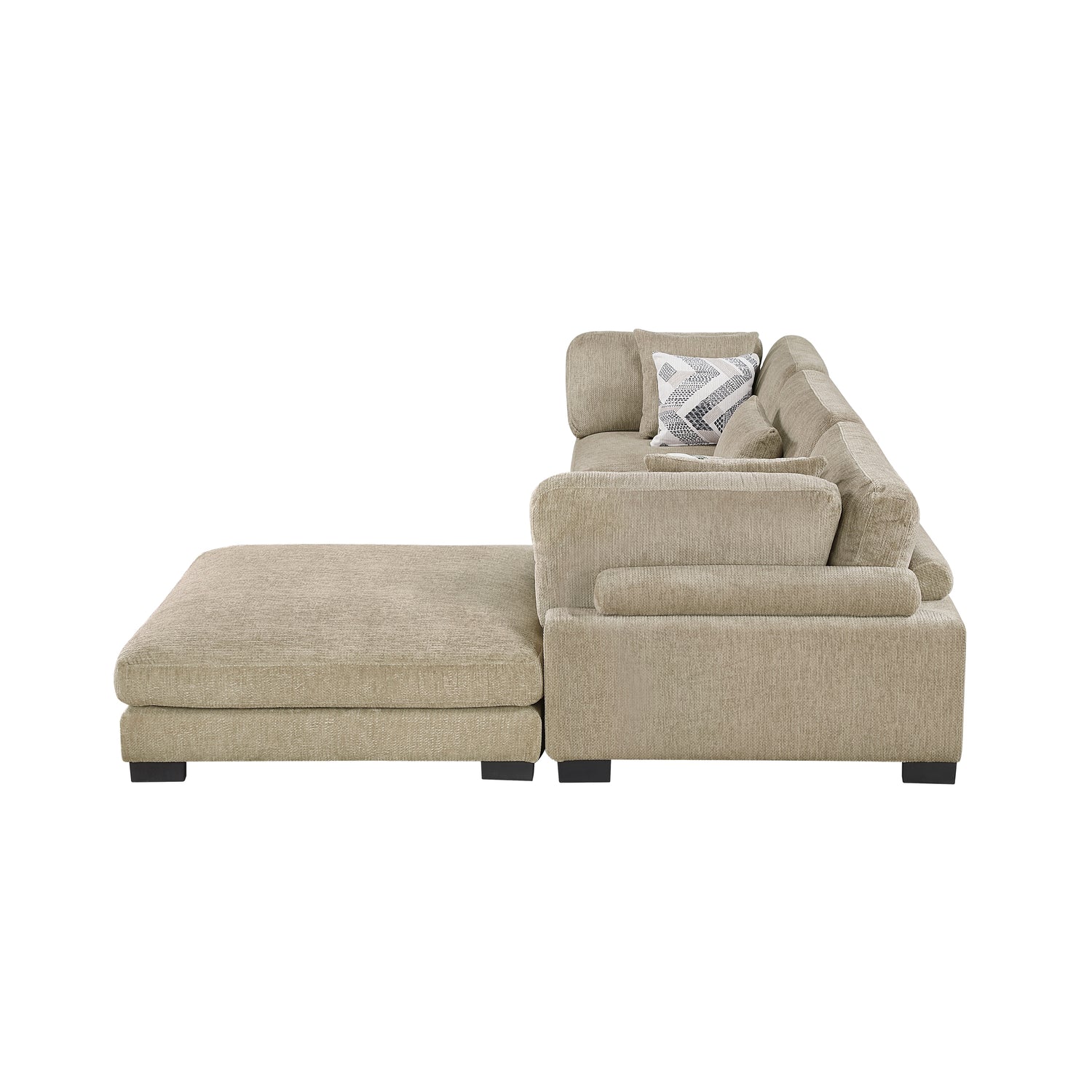 9555BRW*42CRACOT 4)4-Piece Modular Sectional with Ottoman - 9555BRW*42CRACOT