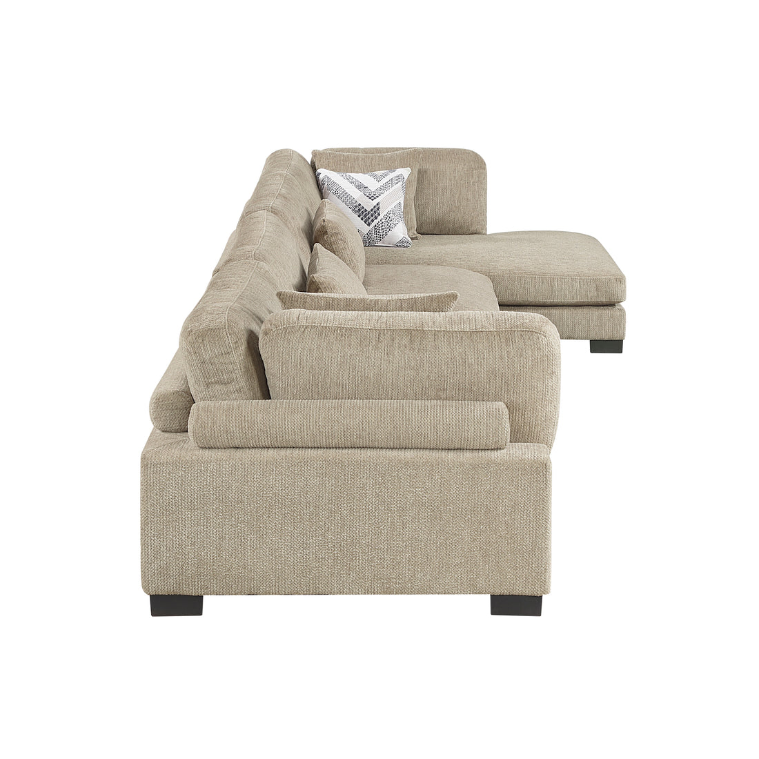 9555BRW*4CR2ACVC (4)4-Piece Modular Sectional with Chaise - 9555BRW*4CR2ACVC