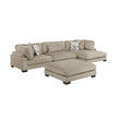 9555BRW*4CRACVCOT (4)4-Piece Modular Sectional with Chaise and Ottoman - 9555BRW*4CRACVCOT