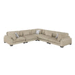 9555BRW*53CR2AC (5)5-Piece Modular Sectional - 9555BRW*53CR2AC