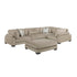 9555BRW*53CRACOT (5)5-Piece Modular Sectional with Ottoman - 9555BRW*53CRACOT