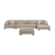 9555BRW*5CR2ACVCOT (5)5-Piece Modular Sectional with Chaise and Ottoman - 9555BRW*5CR2ACVCOT