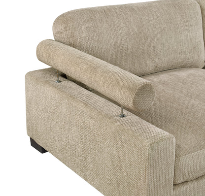9555BRW*62CR3ACOT (6)6-Piece Modular Sectional with Ottoman - 9555BRW*62CR3ACOT