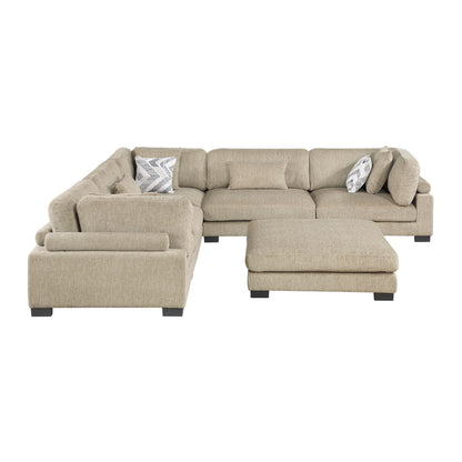 9555BRW*63CR2ACOT (6)6-Piece Modular Sectional with Ottoman - 9555BRW*63CR2ACOT