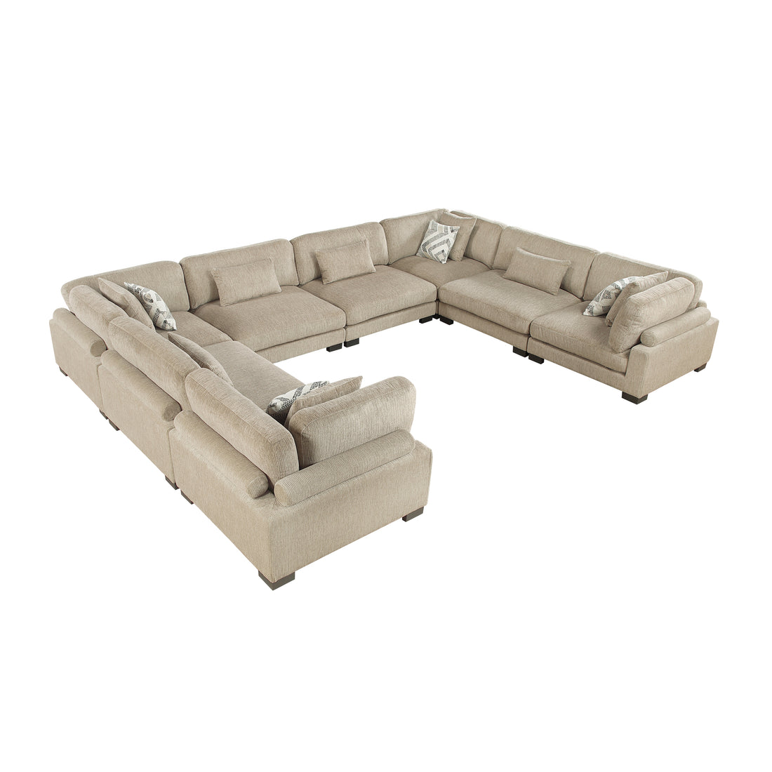 9555BRW*84CR4AC (8)8-Piece Modular Sectional - 9555BRW*84CR4AC