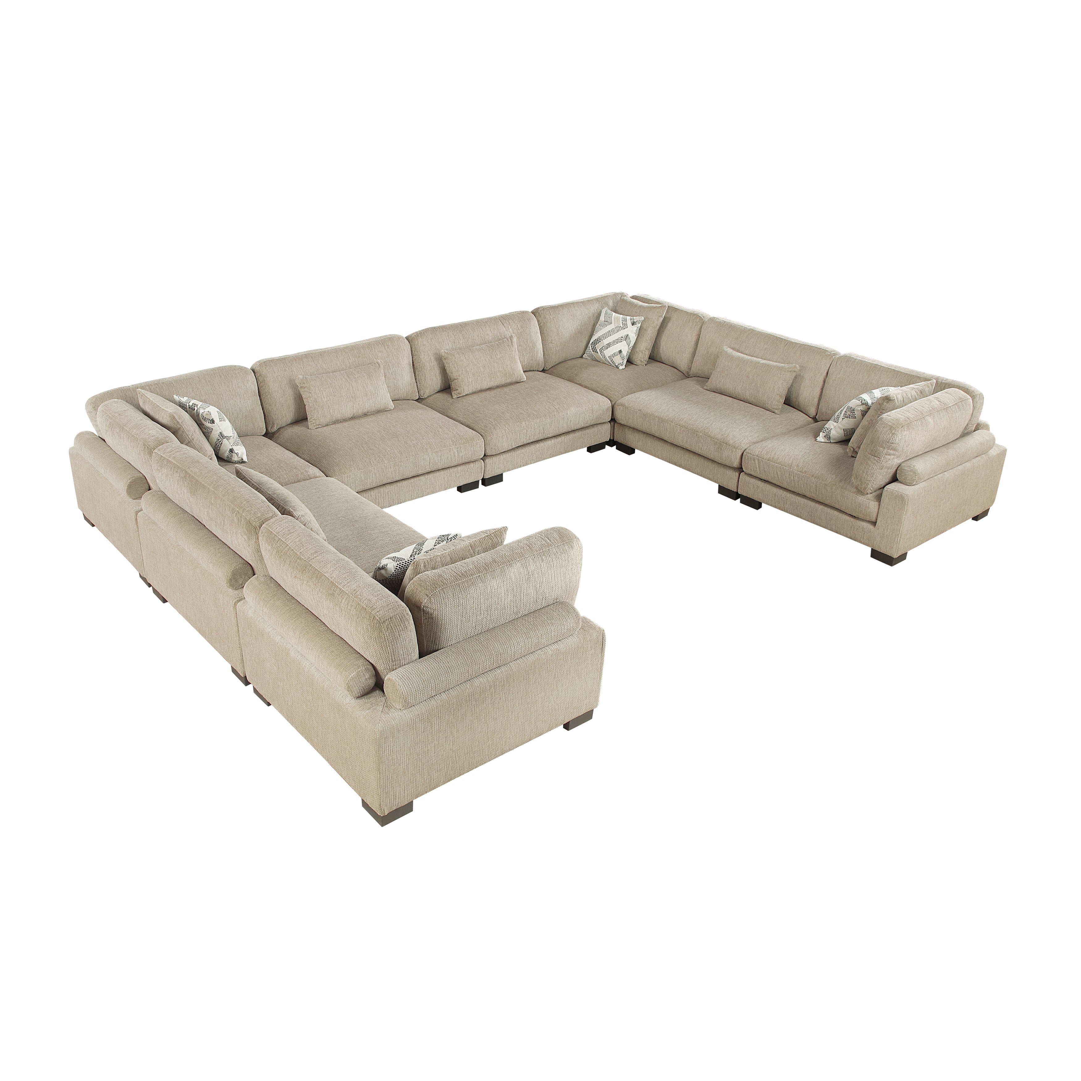 9555BRW*84CR4AC (8)8-Piece Modular Sectional - 9555BRW*84CR4AC