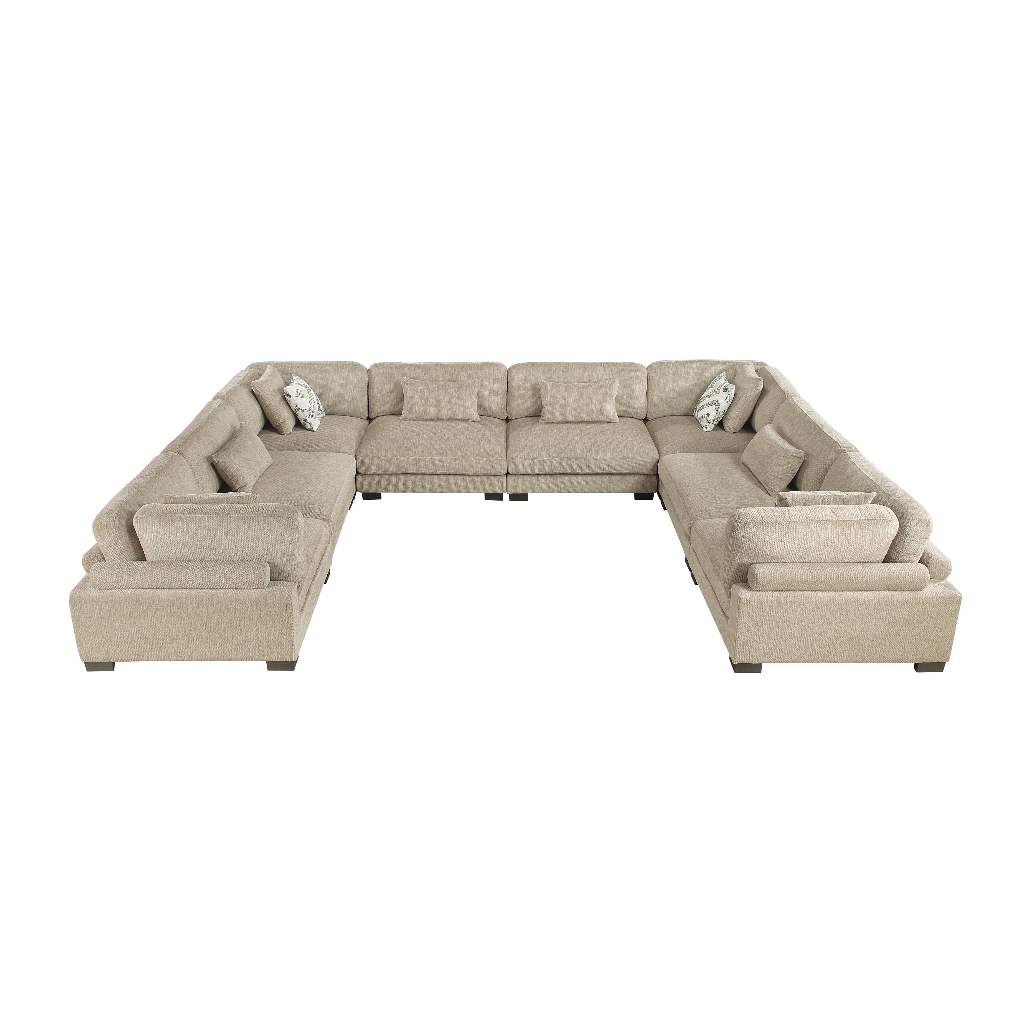 9555BRW*84CR4AC (8)8-Piece Modular Sectional - 9555BRW*84CR4AC