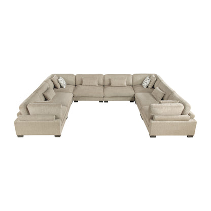 9555BRW*84CR4AC (8)8-Piece Modular Sectional - 9555BRW*84CR4AC
