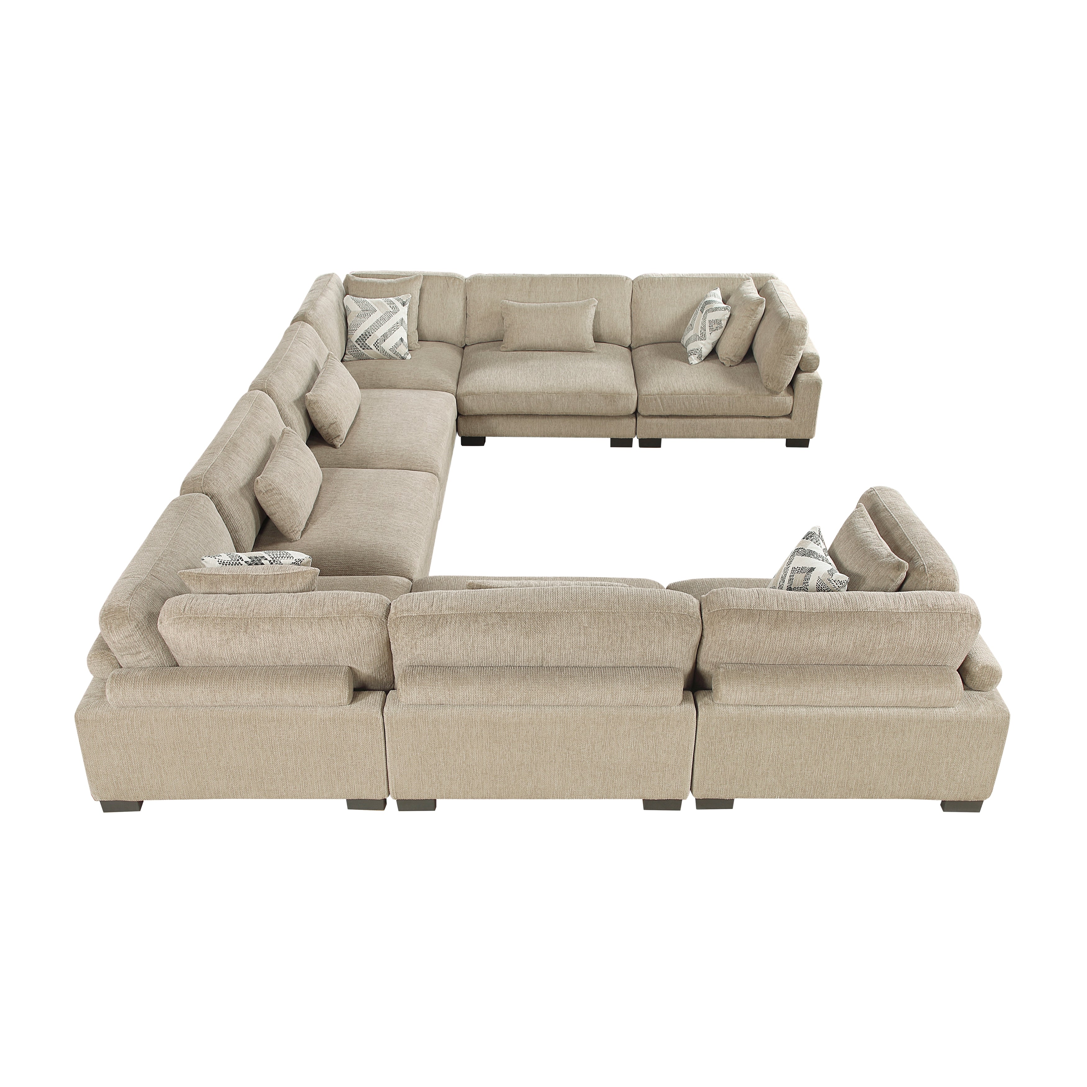 9555BRW*84CR4AC (8)8-Piece Modular Sectional - 9555BRW*84CR4AC