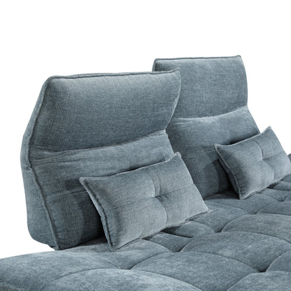 9556BUE-3PW Sofa with Power Adjustable Seat Depth and Manual Adjustable Headrests - 9556BUE-3PW